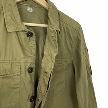 Load image into Gallery viewer, C.P Company Khaki Green Button Up Lens Overshirt - Small (S) PTP 19.25"