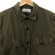 Load image into Gallery viewer, Stone Island Khaki Button Up Overshirt - Medium (M) PTP 20"