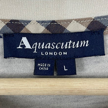 Load image into Gallery viewer, Aquascutum Block Check Short Sleeved T-Shirt - Large (L) PTP 21.25"