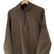 Load image into Gallery viewer, Paul and Shark Khaki Half Zip Sweater - Medium (M) PTP 21.75"