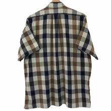 Load image into Gallery viewer, Aquascutum Block Check Short Sleeved Shirt - Medium (M) PTP 23.75"