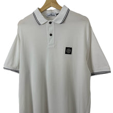 Load image into Gallery viewer, Stone Island White Short Sleeved Polo - Triple Extra Large (XXXL) PTP 23.5"