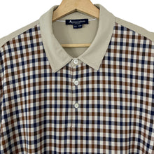 Load image into Gallery viewer, Aquascutum Beige / House Check Short Sleeved Polo - Triple Extra Large (XXXL) PTP 25.25"