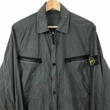 Load image into Gallery viewer, Stone Island Dark Grey Zip Up Overshirt - Medium (M) PTP 21"