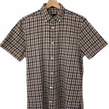 Load image into Gallery viewer, Aquascutum House Check Short Sleeved Shirt - Medium (M) PTP 20.75"