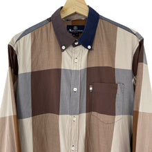 Load image into Gallery viewer, Aquascutum Block Check Long Sleeved Shirt - Large (L) PTP 22.75"