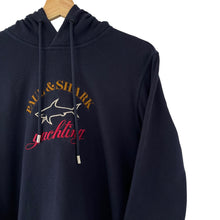 Load image into Gallery viewer, Paul and Shark Navy Embroidered Logo Hoody - Medium (M) PTP 20.75"