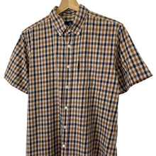 Load image into Gallery viewer, Aquascutum House Check Short Sleeved Shirt - Large (L) PTP 21.5"