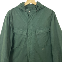Load image into Gallery viewer, C.P Company Green Goggle Hooded Overshirt - Extra Large (XL) PTP 21.5"