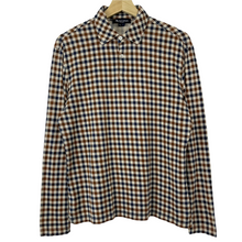Load image into Gallery viewer, Aquascutum House Check Long Sleeved Polo - Small (S) PTP 20.5"