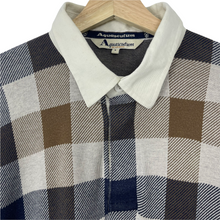 Load image into Gallery viewer, Aquascutum Block Check Long Sleeved Rugby Shirt - Large (L) PTP 22.75"