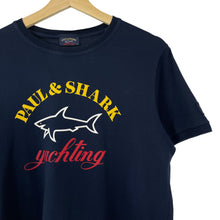 Load image into Gallery viewer, Paul and Shark Navy Short Sleeved Logo T-Shirt - Medium (M) PTP 19.75"
