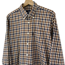 Load image into Gallery viewer, Aquascutum House Check Long Sleeved Shirt - Large (L) PTP 21.5"