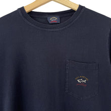 Load image into Gallery viewer, Paul and Shark Navy Short Sleeved Pocket Logo T-Shirt - Medium (M) PTP 19.5"