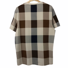 Load image into Gallery viewer, Aquascutum Block Check Short Sleeved T-Shirt - Large (L) PTP 21.5"