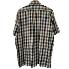 Load image into Gallery viewer, Aquascutum Block Check Short Sleeved Shirt - Large (L) PTP 25.5"