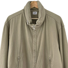 Load image into Gallery viewer, C.P Company Khaki Zip Up Logo Sweater - Triple Extra Large (XXXL) PTP 26"