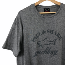 Load image into Gallery viewer, Paul and Shark Grey Short Sleeved Logo T-Shirt - Double Extra Large (XXL) PTP 23.25"