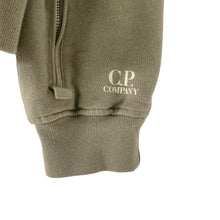 Load image into Gallery viewer, C.P Company Khaki Zip Up Logo Sweater - Triple Extra Large (XXXL) PTP 26"