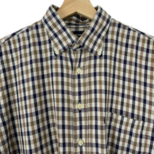 Load image into Gallery viewer, Aquascutum House Check Short Sleeved Shirt - Large (L) PTP 24.25"