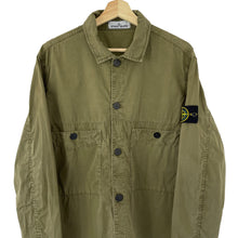 Load image into Gallery viewer, Stone Island Khaki Double Pocket Overshirt - Large (L) PTP 23.25"