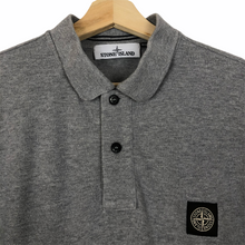 Load image into Gallery viewer, Stone Island Grey Short Sleeved Polo - Large (L) PTP 20.75"