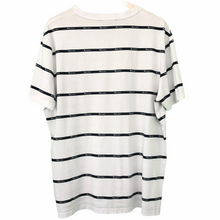 Load image into Gallery viewer, Aquascutum White / Dark Navy Striped Short Sleeved T-Shirt - Extra Large (XL) PTP 22.5"