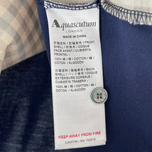Load image into Gallery viewer, Aquascutum Navy / House Check Short Sleeved Polo - Triple Extra Large (XXXL) PTP 26"