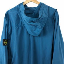 Load image into Gallery viewer, Stone Island Turquoise Button Up Hooded Overshirt - Triple Extra Large (XXXL) PTP 25.5"