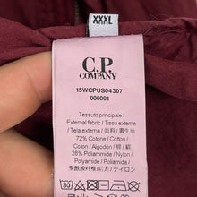 Load image into Gallery viewer, C.P Company Burgundy Goggle Hooded Overshirt - Triple Extra Large (XXXL) PTP 24"