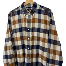 Load image into Gallery viewer, Aquascutum Block Check Flannel Long Sleeved Shirt - Large (L) PTP 21.5"