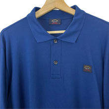 Load image into Gallery viewer, Paul and Shark Blue Long Sleeved Polo - Extra Large (XL) PTP 23"