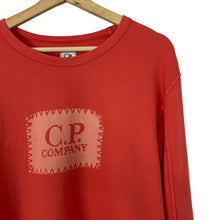 Load image into Gallery viewer, C.P Company Coral Crew Neck Logo Sweater - Extra Large (XL) PTP 23.5"