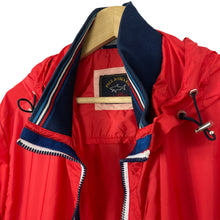Load image into Gallery viewer, Paul and Shark Red Hooded Logo Jacket - Large (L) PTP 21.5"