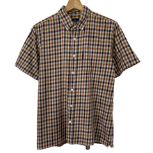 Load image into Gallery viewer, Aquascutum House Check Short Sleeved Shirt - Large (L) PTP 21.5"