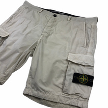 Load image into Gallery viewer, Stone Island Cream Bermuda Cargo Shorts - W 40"