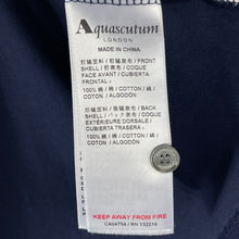 Load image into Gallery viewer, Aquascutum Navy / Check Short Sleeved Polo - Large (L) PTP 22"