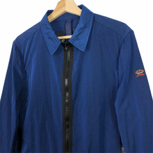 Load image into Gallery viewer, Paul and Shark Blue Nylon Shimmer Overshirt - Medium (M) PTP 21.25"