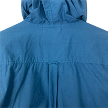 Load image into Gallery viewer, Stone Island Blue Button Up Hooded Overshirt - Medium (M) PTP 21.75"