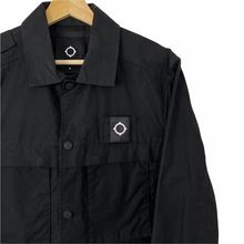 Load image into Gallery viewer, Ma.Strum Black Multi Pocket Button Up Overshirt - Small (S) PTP 20.75"