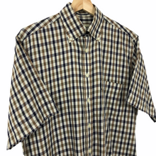 Load image into Gallery viewer, Aquascutum House Check Short Sleeved Shirt - Small (S) PTP 21.5"