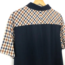 Load image into Gallery viewer, Aquascutum Navy / Check Short Sleeved Polo - Extra Large (XL) PTP 22.5"