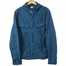 Load image into Gallery viewer, C.P Company Blue Goggle Hooded Overshirt - Double Extra Large (XXL) PTP 23"