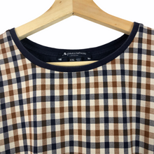 Load image into Gallery viewer, Aquascutum Navy / Check Short Sleeved T-Shirt - Double Extra Large (XXL) PTP 25.5"
