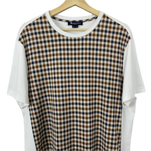 Load image into Gallery viewer, Aquascutum White / House Check Short Sleeved T-Shirt - Extra Large (XL) PTP 23"