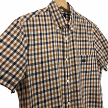 Load image into Gallery viewer, Aquascutum House Check Short Sleeved Shirt - Small (S) PTP 20"