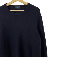 Load image into Gallery viewer, Paul and Shark Navy Crew Neck Wool Sweater - Large (L) PTP 21.5"