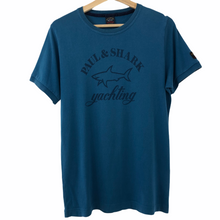 Load image into Gallery viewer, Paul and Shark Blue Short Sleeved Logo T-Shirt - Large (L) PTP 19"