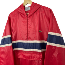 Load image into Gallery viewer, Vintage Red Lacoste Izod Half Zip Cagoule - Large (L) PTP 25"