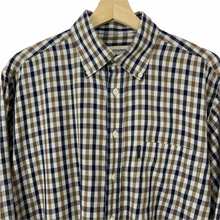 Load image into Gallery viewer, Aquascutum House Check Long Sleeved Shirt - Large (L) PTP 25"
